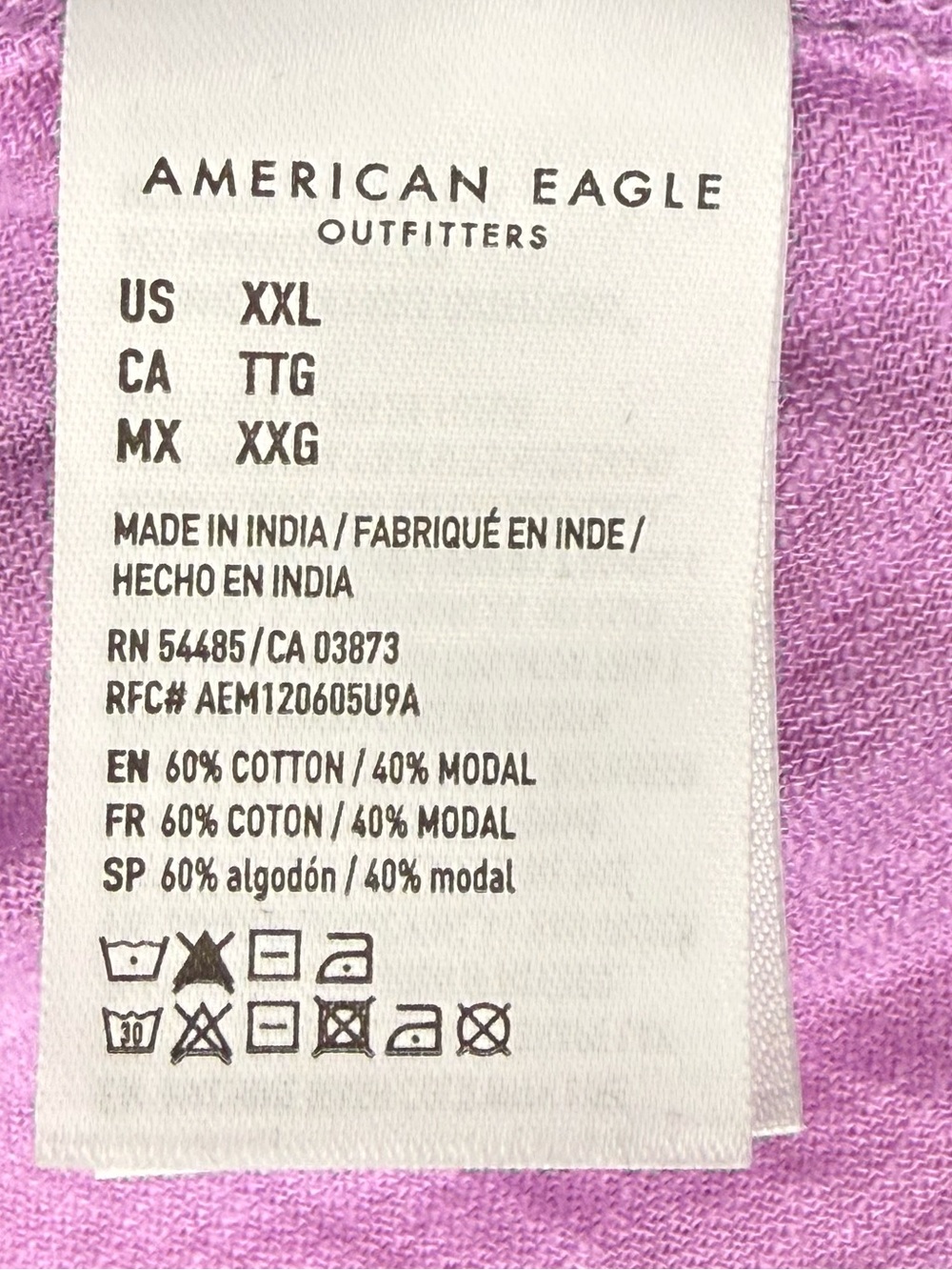 American Eagle Outfitters Lavender Oversized Button-Up Shirt - Picture 9 of 9